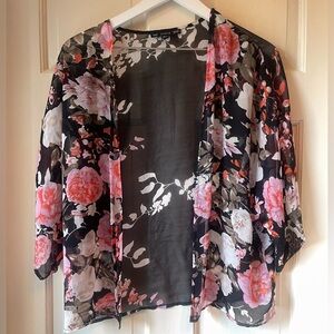 Floral kimono coverup